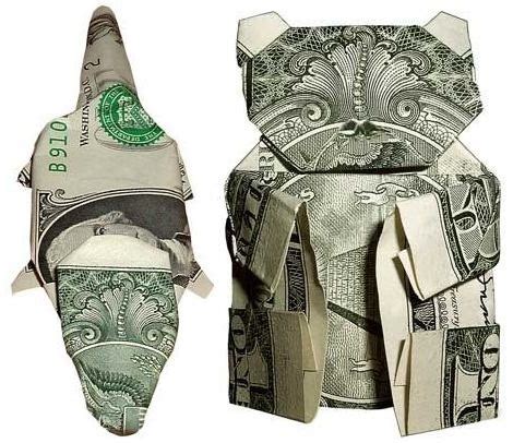 Dollar bill origami animals - Boing Boing