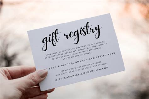 Gift Registry Card Template Wedding Graphic By Haffa Studio Creative