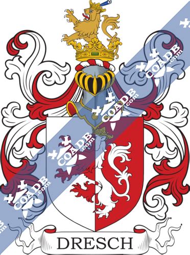 Dresch Family Crest, Coat of Arms and Name History