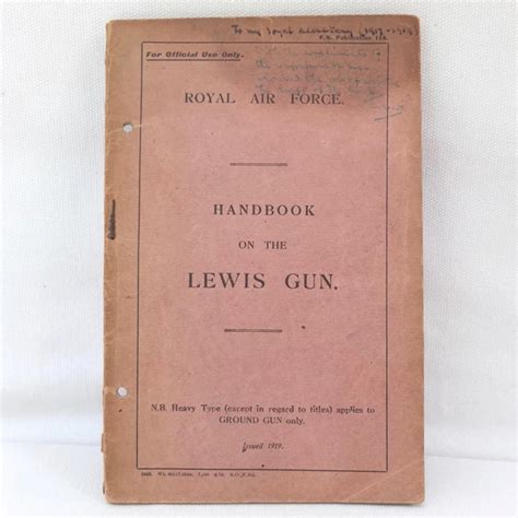 ww rfc raf lewis machine gun manual royal flying corps air force