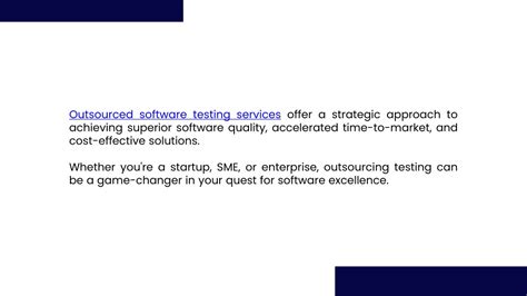 Ppt Outsourced Software Testing Services And Its Benefits Powerpoint Presentation Id12878484