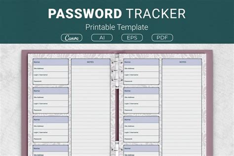 Password Tracker Template (3063588)