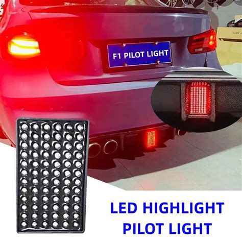 12V F1 Style 72 LED Rear Brake Lamp Strobe Flashing Tail Stop Light