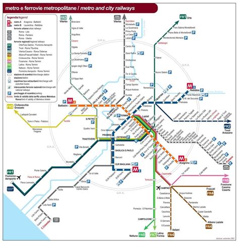 Rome Public Transport Map Roma Public Transport Map Lazio Italy