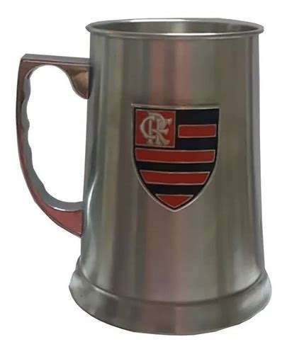 Caneca De Chopp Inox Do Flamengo Licenciado Parcelamento Sem Juros