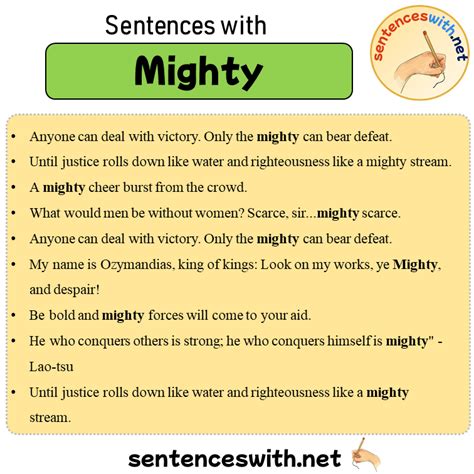 Sentences with Mighty, Sentences about Mighty in English ...