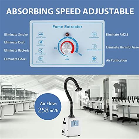 Poafamx Extracteur De Fum E Souder Cfm Aspiration R Glable Avec