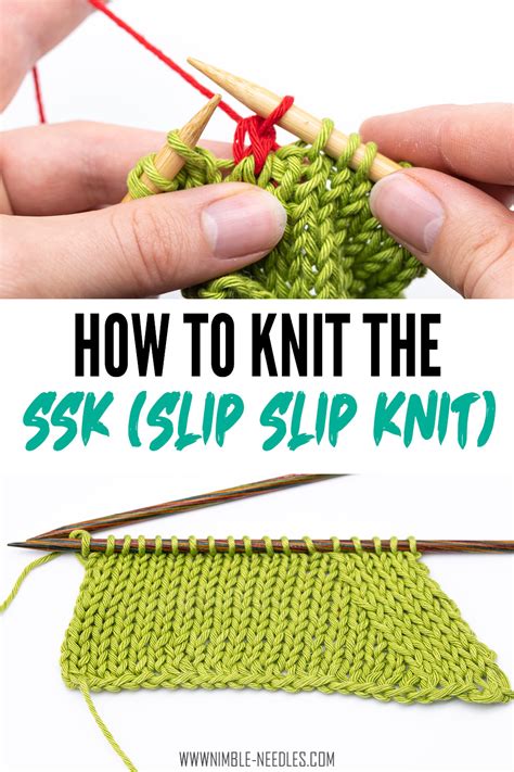 How To Do The SSK Knitting Stitch Slip Slip Knit Video