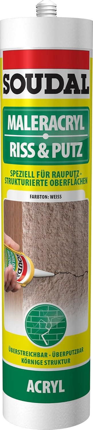 SOUDAL Riss Putz Fugendicht Acryl Dichtstoff 310ml weiÃŸ Amazon de