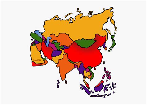 Asia Map - Asia Pacific Map Outline, HD Png Download - kindpng