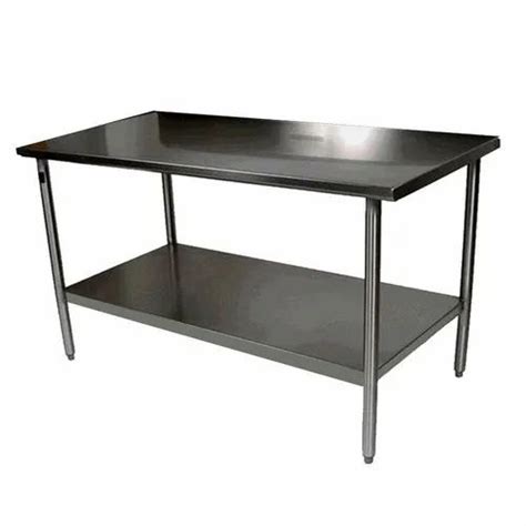 Silver Polished Stainless Steel Work Table For Restaurant Size 18x18