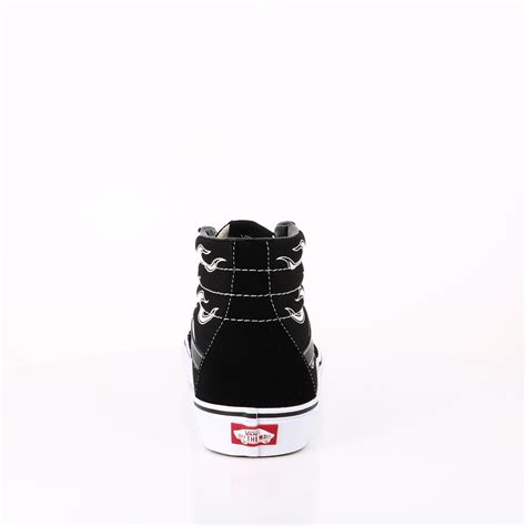 Nice Shoes Vans Vans Sk Hi Flame Black White Noir