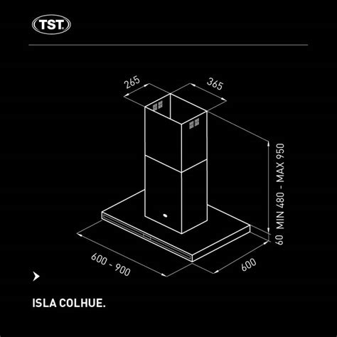 CAMPANA ISLA COLHUE DE 90 CM TST TST