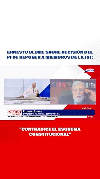 🔴🔵blume Sobre Decisión De Pj De Reponer A Miembros De Jnj Contradice