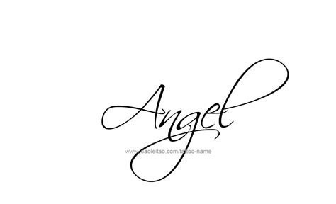 Angel Name Tattoo Designs