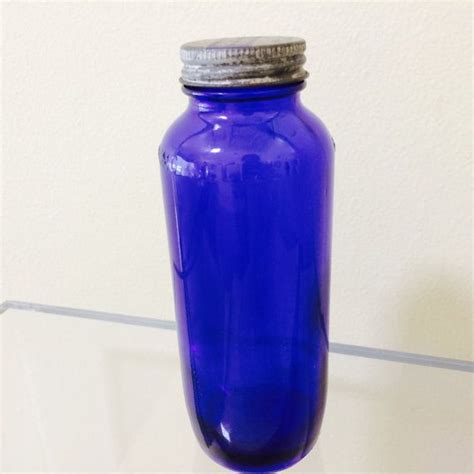 Bromo Seltzer Bottle Cobalt Blue Bottle Screw On Lid Etsy Blue