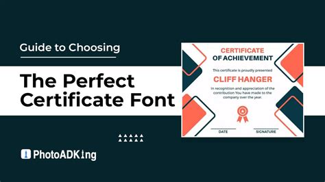 The Ultimate Guide to Choosing the Perfect Certificate Font