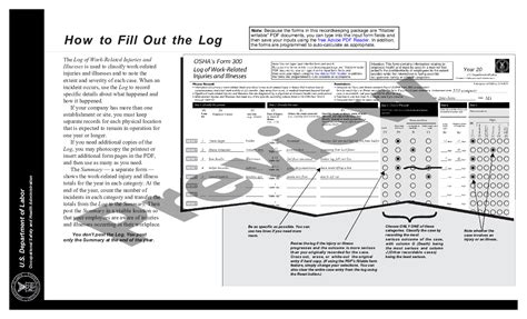 Osha Forms For Recording Work Oshas Form 300a Summary Of Work Related Injuries And Illnesses