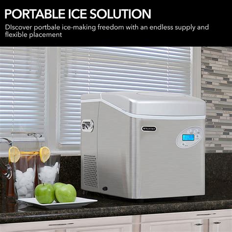 Best Buy Whynter Portable Ice Maker Lb Capacity Stainless Steel Imc