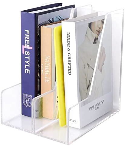 Amazon SANRUI Magazine File Holder Desk Organizer Clear Acrylic