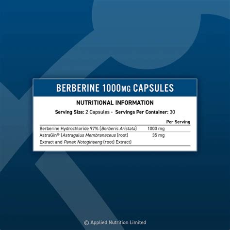 Berberine Mg Applied Nutrition Capsules Spartan Nutrition