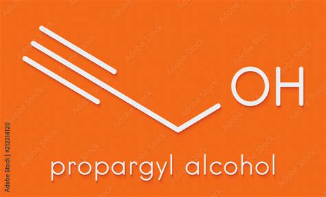 Propargyl alcohol molecule. Skeletal formula. Stock Illustration | Adobe Stock