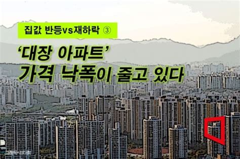 집값 반등vs재하락 ③대장아파트 3개월 낙폭 감소재건축 기대감 쑥 네이트 뉴스