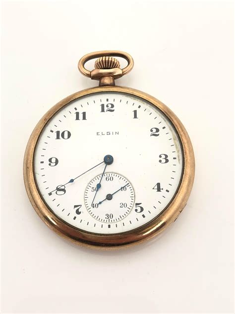 Lot Ca 1918 Antique Elgin Gold Filled Pocket Watch