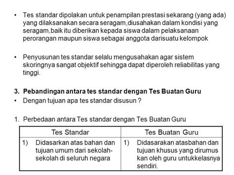 Contoh Soal Tes Standar Materi Soal