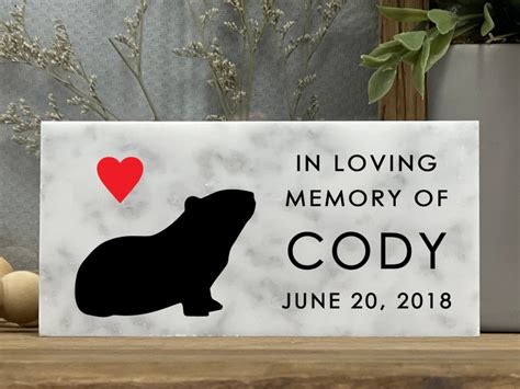 Pet Guinea Pig Memorial Stone Personalized Gift Custom Etsy