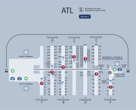 Atlanta Airport Terminal Map Delta