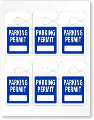 Laser Printable, 2.5 in. x 4.25 in. Pre-Printed Parking Permits, SKU - PP-0027