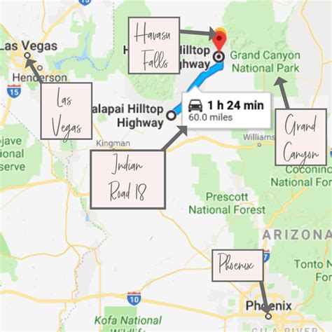 Havasu Falls Map