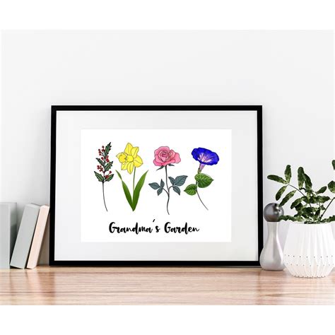 Grandmas Garden of Flowers Gift for Grandma - Etsy