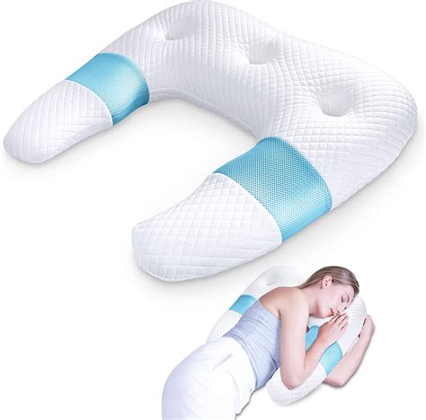 Side Sleeper Pillow Saheyer Memory Foam Body Pillow U Shaped Body