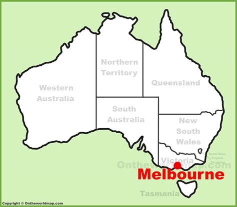 Melbourne map Australia - Map Melbourne Australia (Australia)