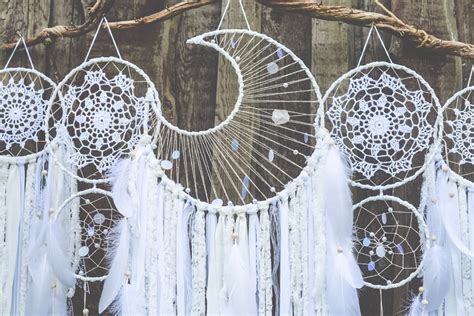 Crescent Moon Dreamcatcher Dream Catcher Wall Hanging Etsy