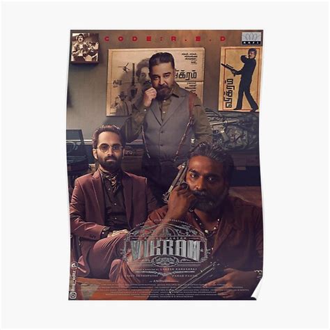 "vikram movie" Poster for Sale by bilgibsiku | Redbubble