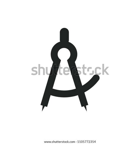 Drawing Compass Vector Icon Stock Vector Royalty Free 1105772354 Shutterstock