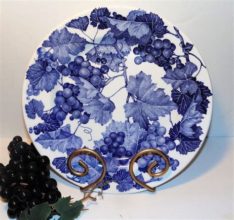 Grape Motif Dinner Plate La Primula Srl Made In Italy Grape Etsy