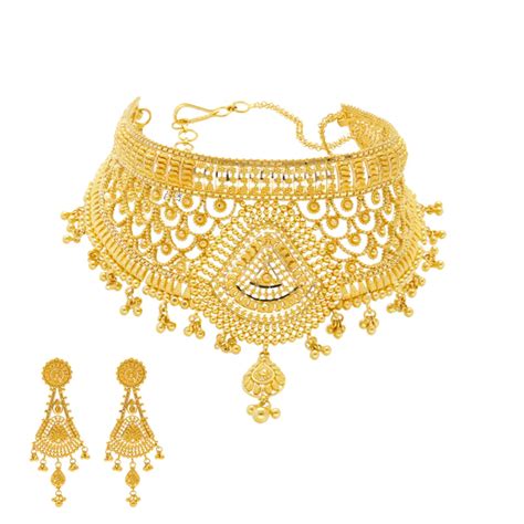 Latest Gold Choker Set Designs with Price | BISGold.com