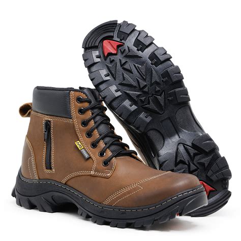 Bota Adventure Coturno Couro Legitimo Sola Borracha Costurada Mg