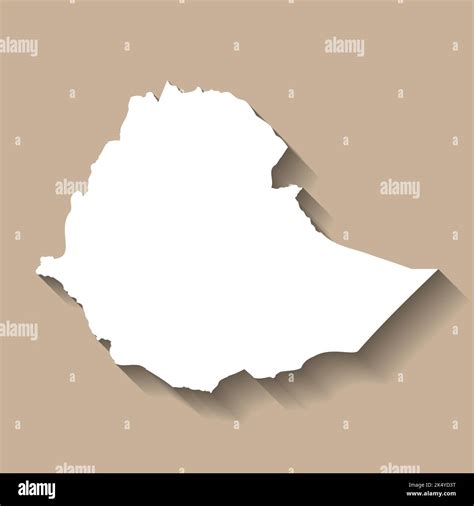 Ethiopia Vector Country Map Silhouette Stock Vector Image Art Alamy