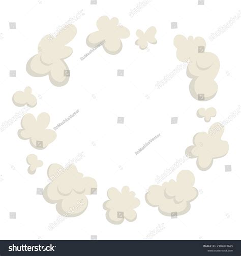 Cartoon Dust Cloud Comic Cloud Shape Stock Vector Royalty Free