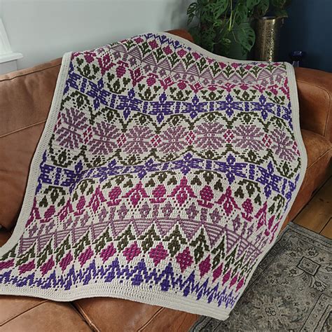 Ravelry Botanica Mosaic Afghan Pattern By Abi McIntyre