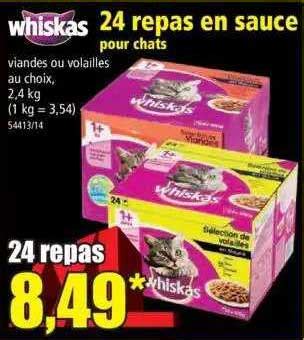 Promo 24 Repas En Sauce Pour Chats Whiskas Chez Norma ICatalogue Fr