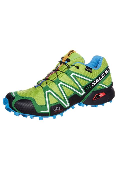 Salomon Speedcross 3 Gtx Trail Running Shoes Organic Green Clover Green Fluo Blue Orange