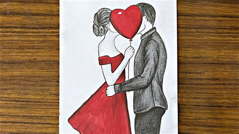 Dibujo Del Día De San Valentín Dibujos De Pareja Faciles Dibujo A