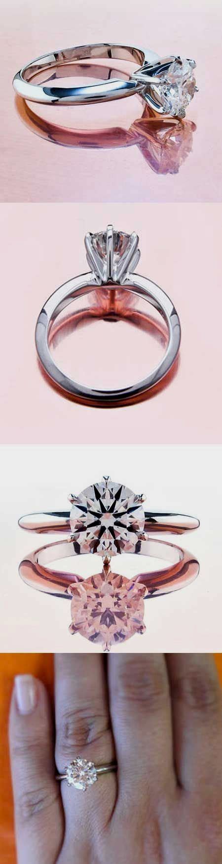 Four Views Of The Classic Tiffany Style Six Prong Diamond Solitaire