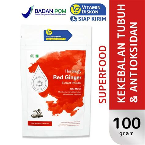 Jual Herbilogy Red Ginger Extract Powder Ekstrak Jahe Merah